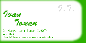 ivan toman business card